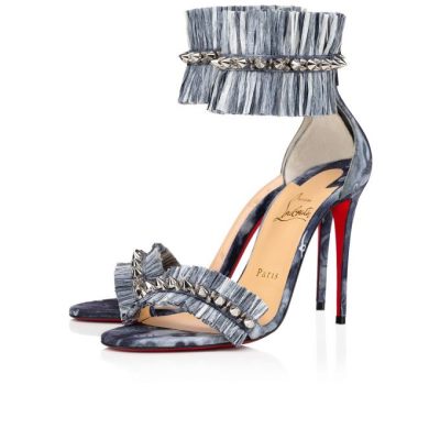 Sandalias Christian Louboutin Poupedou 100 Algodon Sandals Mujer Multicolor | MX-72365