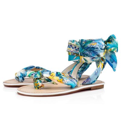 Sandalias Christian Louboutin Spetsos Crepe Satin/Satin/Lurex Sandals Mujer Multicolor | MX-16647