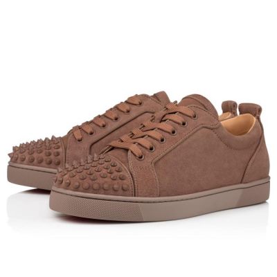 Tenis Christian Louboutin Louis Junior Sp 000 Mat Veau Velours Sneakers Hombre Marrom | MX-14286