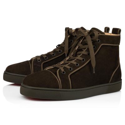 Tenis Christian Louboutin Louis Orlato 000 Alpino Veau Velours Sneakers Hombre Chocolate | MX-16222