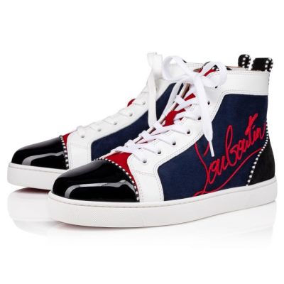 Tenis Christian Louboutin Navy Louis 000 Version Veau Velours Sneakers Hombre Multicolor | MX-20574