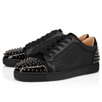 Tenis Christian Louboutin Seavaste 2 Creative Cuero Sneakers Hombre Negros | MX-31697