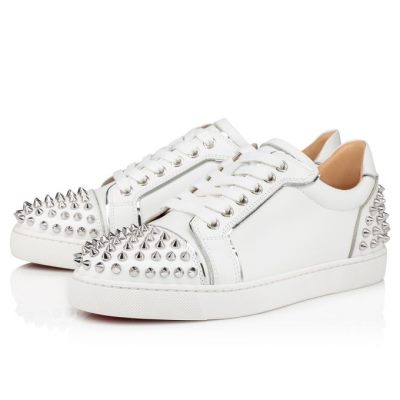 Tenis Christian Louboutin Vieira 2 Calf Sneakers Mujer Blancos Plateados | MX-13938