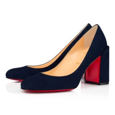 Zapatos De Salon Christian Louboutin Gennana 85 Nocturne Veau Velours Pumps Mujer Negros | MX-22958