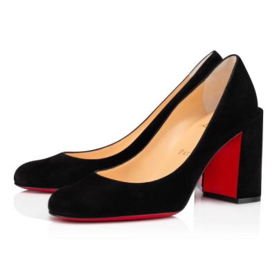 Zapatos De Salon Christian Louboutin Gennana 85 Veau Velours Pumps Mujer Negros | MX-48237