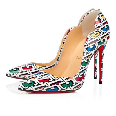 Zapatos De Salon Christian Louboutin Hot Chick 100 Charol Pumps Mujer Multicolor | MX-81101