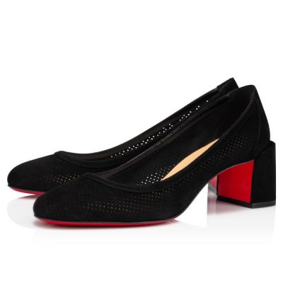 Zapatos De Salon Christian Louboutin Incastrana 55 Veau Velours Pumps Mujer Negros | MX-84130