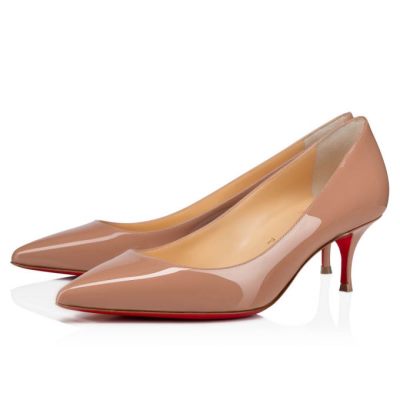 Zapatos De Salon Christian Louboutin Kate 055 55 Charol Pumps Mujer Beige | MX-88220