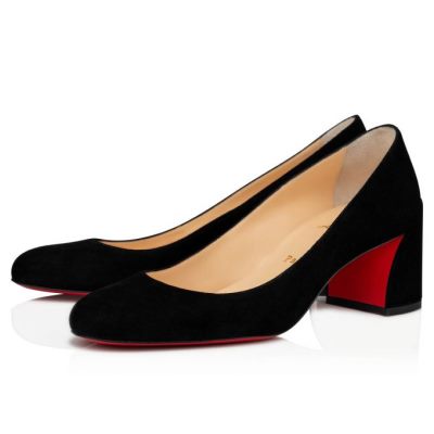 Zapatos De Salon Christian Louboutin Miss Sab 055 55 Veau Velours Pumps Mujer Negros | MX-38297