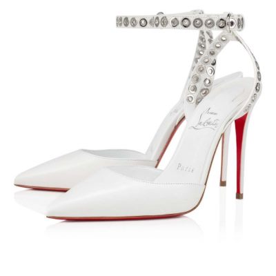 Zapatos De Salon Christian Louboutin Pumpaclou 100 Pumps Mujer Blancos | MX-88151