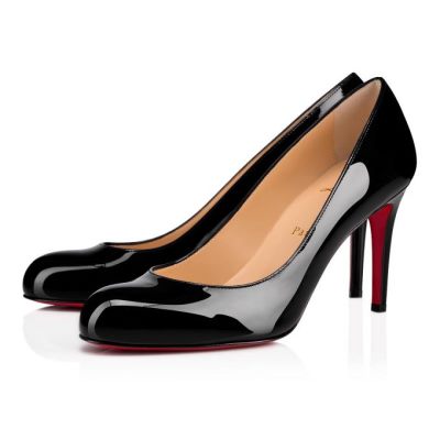 Zapatos De Salon Christian Louboutin Simple Pump 085 85 Charol Pumps Mujer Negros | MX-29386